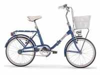 Faltrad MBM "New Angela" Fahrräder Gr. 40 cm, 20 Zoll (50,80 cm), blau Alle