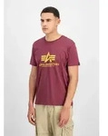 T-Shirt ALPHA INDUSTRIES "Basic T-Shirt BL", Herren, Gr. XXL, rot (burgundy),
