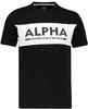 T-Shirt ALPHA INDUSTRIES "ALPHA Men - T-Shirts Alpha Inlay T" Gr. L, schwarz...