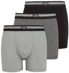 Jockey Trunk "Cotton Stretch" 3er Pack, Mittlere Bundh&ouml;he, l&auml;ngeres Bein, Logobund