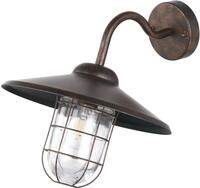 EGLO Wandleuchte "Melgoa Au&szlig;en-Wandlampe, Wandleuchte aus Stahl und Glas, E27,