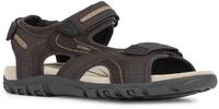 Sandale GEOX "UOMO SANDAL STRADA", Herren, Gr. 45, braun (braun, sand), Lederimitat,