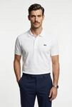 Poloshirt LACOSTE, Herren, Gr. 7, wei&szlig;, Jersey, Obermaterial: 100% Baumwolle,