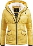 Navahoo Winterjacke "Megan" mit Kapuze stylische Damen Steppjacke mit Teddyfutter