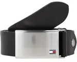 Koppelg&uuml;rtel TOMMY HILFIGER "Plaque Belt 3,5 cm breit", Herren, Gr. 80, schwarz,