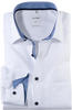 Businesshemd OLYMP "Luxor comfort fit" Gr. 43, N-Gr, weiß (weiß blau) Herren...