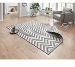 Teppich NORTHRUGS "Palma Wendeteppich" Gr. 3, grau, B:120cm H:5mm L:170cm,