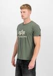 T-Shirt ALPHA INDUSTRIES "Basic T-Shirt BL", Herren, Gr. S, gr&uuml;n (vintage gr&uuml;n),