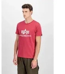 T-Shirt ALPHA INDUSTRIES "Basic T-Shirt BL", Herren, Gr. M, rot (rbf rot),