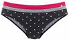 Bikini-Hose LASCANA "Monroe" Gr. 42, N-Gr, schwarz (schwarz, rot) Damen Badehosen