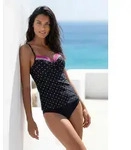 B&uuml;gel-Tankini-Top LASCANA "Monroe", Damen, Gr. 42, Cup C, schwarz-wei&szlig;...