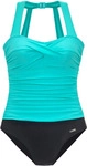 Badeanzug LASCANA, Damen, Gr. 46, Cup D, gr&uuml;n (schwarz, mint), Polyamid,