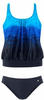 Tankini LASCANA Gr. 42, N-Gr, blau (blau, bedruckt) Damen Bikini-Sets Ocean Blue mit