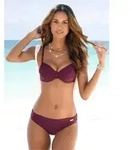 Bikini-Hose LASCANA "Italy", Damen, Gr. 38, N-Gr, rot (bordeaux), Microfaser,