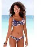 Bikini-Hose LASCANA "Malia", Damen, Gr. 34, N-Gr, grau (anthrazit, bedruckt),