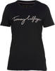 T-Shirt TOMMY HILFIGER "HERITAGE CREW NECK GRAPHIC TEE" Gr. XXS (32), schwarz
