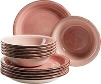 OTTO home Tafelservice "Teller Set, Geschirr-Set Bell Tempo" rustikale Holzoptik mit
