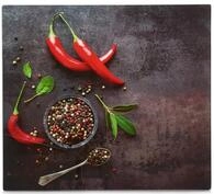 Zeller Present Schneide- und Abdeckplatte "Chilli" Silikonf&uuml;&szlig;en