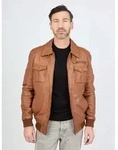 Blouson JCC "Karlstad", Herren, Gr. L, braun (cognac), Obermaterial: 100% Leder