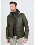 Bikerjacke JCC "63535", Herren, Gr. 58, gr&uuml;n, Oberstoff: 100% Lammleder.