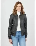 Blouson JCC "2999101-2", Damen, Gr. S, grau, Obermaterial: 100% Leder. Futter: 100%