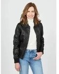Blouson JCC "2999101-2", Damen, Gr. XL, schwarz, Obermaterial: 100% Leder; Futter: