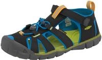 Sandale KEEN "SEACAMP II CNX", M&auml;dchen, Gr. 36, schwarz (schwarz, lime), Synthetik,
