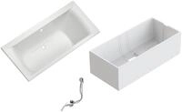 OTTOFOND Badewanne "Set Duobadewanne" H&ouml;he 58 cm 1700/750 mm, Duobadewanne