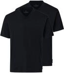 T-Shirt CASAMODA "CASAMODA T-Shirt Doppelpack uni", Herren, Gr. XXL, schwarz, 100%