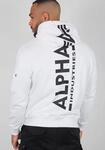 Kapuzensweatshirt ALPHA INDUSTRIES "BACK PRINT HOODY", Herren, Gr. XL, wei&szlig;,