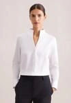 Klassische Bluse SEIDENSTICKER, Damen, Gr. M38, wei&szlig;, 100% Baumwolle, unifarben,