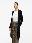 Vila Longstrickjacke "VIRIL LONG L/S KNIT CARDIGAN - NOOS" in knielanger Form