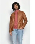 Lederjacke MAZE "Flint", Herren, Gr. XL, braun, Obermaterial: 100% Lammleder. Futter: