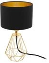 EGLO Tischleuchte "CARLTON 2", gold (gold, schwarz), 1, &Oslash; 16,5cm H: 30,5cm, 1 Stk.,