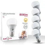 B.K.LICHT LED-Leuchtmittel, Energieeffizienz: F (A-G), wei&szlig;, L:11cm &Oslash;:6cm,