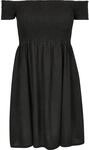 URBAN CLASSICS Shirtkleid "Urban Classics Damen Ladies Smoked Off Shoulder...