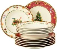 Seltmann Weiden Tafelservice "Teller Set Weihnachten, Advent, Geschirr-Set