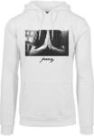 Sweatshirt MISTERTEE "MisterTee Herren Pray Hoody", Herren, Gr. L, wei&szlig;, 65%