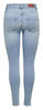 Ankle-Jeans ONLY "ONLBLUSH MID SK ANK RAW" Gr. XS, Länge 34, blau (light blue denim)