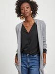Vila Longstrickjacke "VIRIL LONG L/S KNIT CARDIGAN - NOOS" Viskosemischung, regular