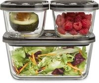 Caso Vakuumbeh&auml;lter "1177 VacuBoxx Eco-Set" 3 Glasbeh&auml;lter mit Kunststoffdeckel