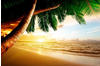 PAPERMOON Fototapete "Caribbean Beach Sunrise" Tapeten Gr. B/L: 4 m x 2,6 m,...