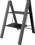 Bischof Colombo Trittleiter "Leonardo Black 1" 2-stufig, Tragkraft 150 kg, Aluminium