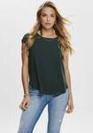 ONLY Kurzarmbluse "ONLVIC &ndash; feminines Blusenshirt in lockerer Form" Materialmix,