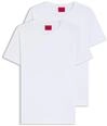 T-Shirt HUGO "HUGO-Round", Herren, Gr. XXL, wei&szlig; (wei&szlig;100), Single Jersey,