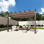Paragon Pavillon "FLORIDA" Aluminiumpavillon mit verstellbarem Sonnensegel
