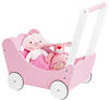 Puppenwagen PINOLINO "Jasmin" rosa (weiß, rosa) Kinder Puppenwagen -trage