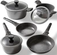 STONELINE Topf-Set "Imagination PLUS" Set, Bratentopf 24 cm, Kochtopf 20 cm,