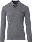 Langarm-Poloshirt CASAMODA "CASAMODA Polo-Shirt Langarm uni", Herren, Gr. XL, blau