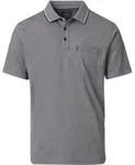 Poloshirt CASAMODA "CASAMODA Polo-Shirt uni", Herren, Gr. S, grau, 55%...